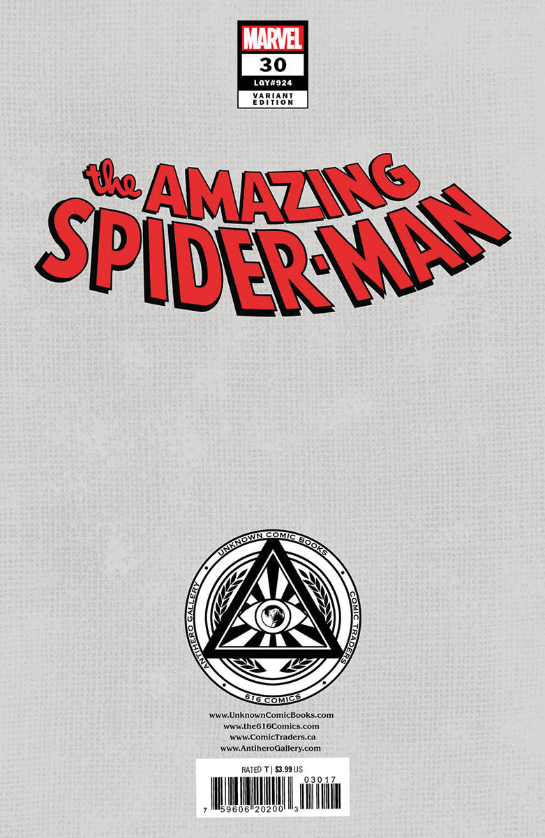 AMAZING SPIDER-MAN 30 KAARE ANDREWS EXCLUSIVE VARIANT (7/26/2023) SHIPS 8/26/2023 BACKISSUE