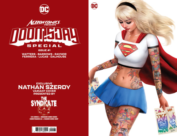 ACTION COMICS PRESENTS DOOMSDAY SPECIAL #1 NATHAN SZERDY EXCLUSIVE VIRGIN VARIANT (8/29/2023) SHIPS 9/29/2023 BACKISSUE