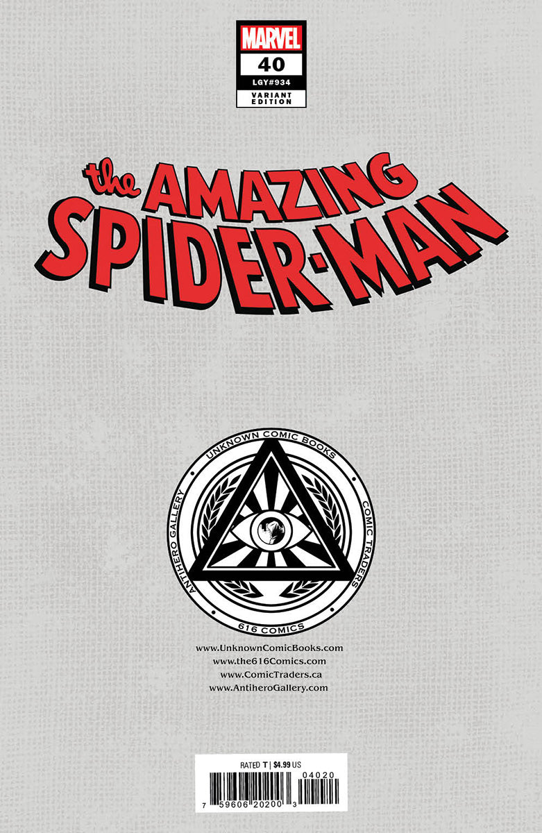 AMAZING SPIDER-MAN 40 NATHAN SZERDY EXCLUSIVE VARIANT (12/20/2023) SHIPS 1/20/2024 BACKISSUE
