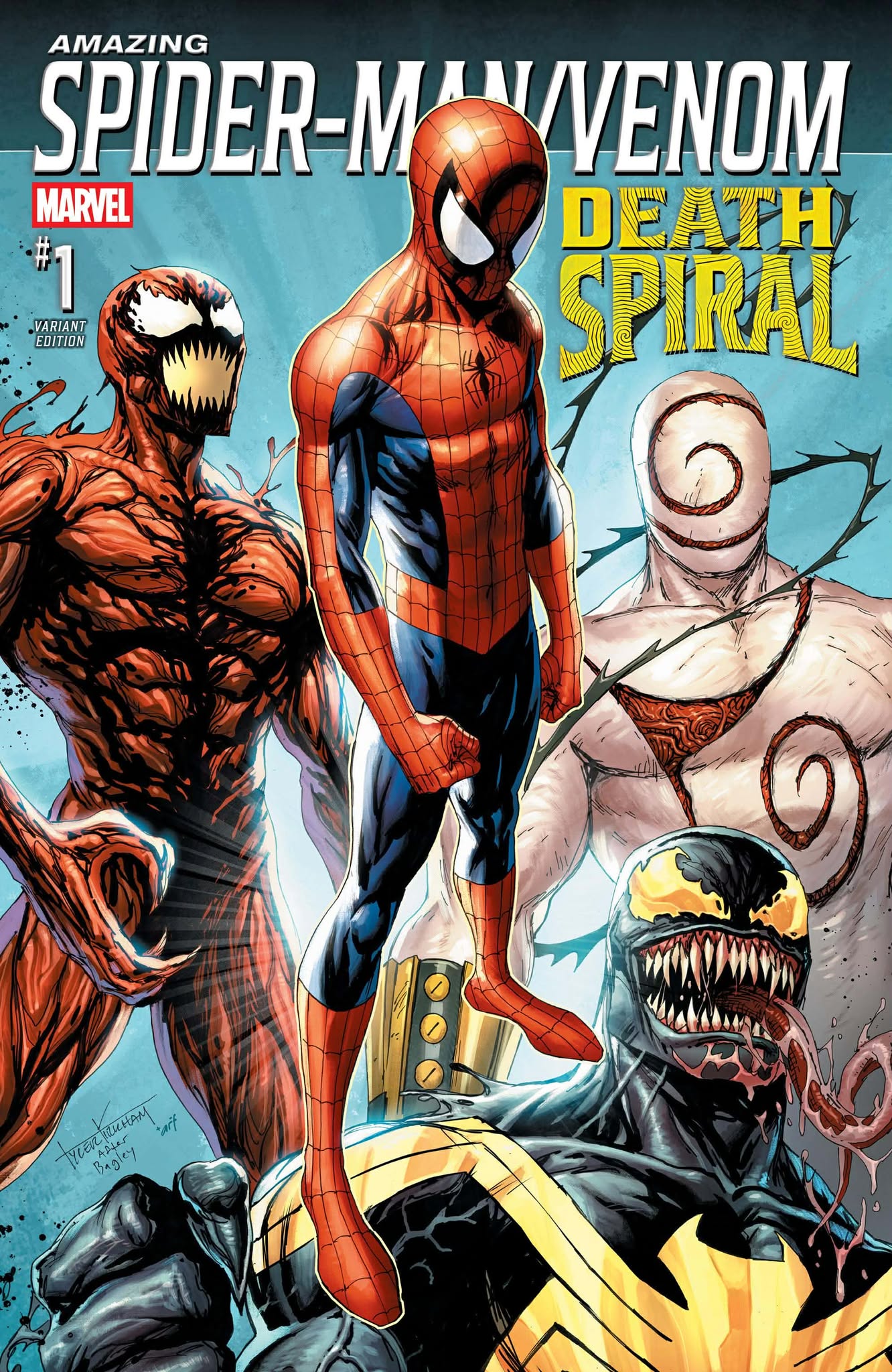 AMAZING SPIDER-MAN/VENOM: DEATH SPIRAL #1 TYLER KIRKHAM EXCLUSIVE VARI