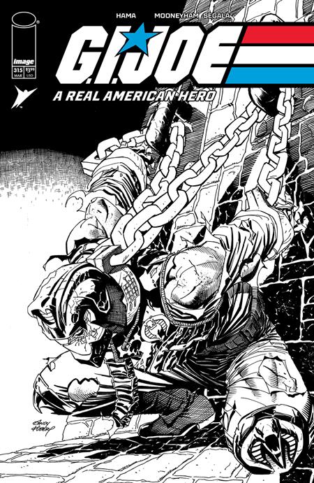 GI JOE A REAL AMERICAN HERO #315 CVR B ANDY KUBERT B&W VAR (3/26/2025)