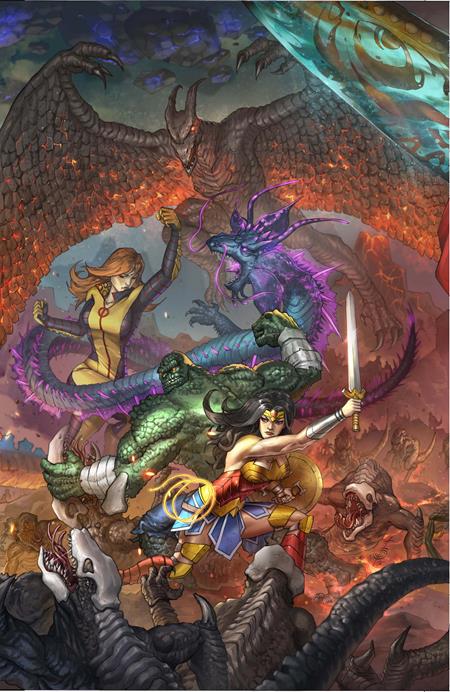 JUSTICE LEAGUE VS GODZILLA VS KONG 2 #2 (OF 7) CVR C ALAN QUAH CARD STOCK VAR (7/2/2025)
