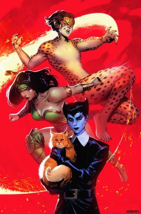 CHEETAH AND CHESHIRE ROB THE JUSTICE LEAGUE #3 (OF 6) CVR C NOOBOVICH CARD STOCK VAR (10/1/2025)