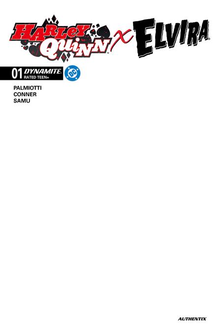 HARLEY QUINN X ELVIRA #1 CVR J BLANK AUTHENTIX VAR (10/1/2025)