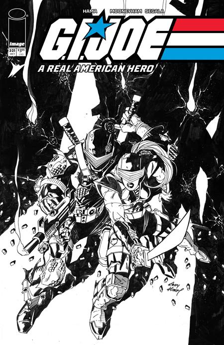 GI JOE A REAL AMERICAN HERO #321 CVR B ANDY KUBERT B&W VAR (10/8/2025)