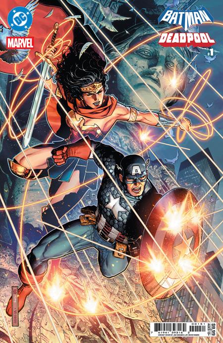 DC MARVEL BATMAN DEADPOOL #1 (ONE SHOT) CVR E JIM CHEUNG WONDER WOMAN CAPTAIN AMERICA CARD STOCK VAR (11/19/2025)