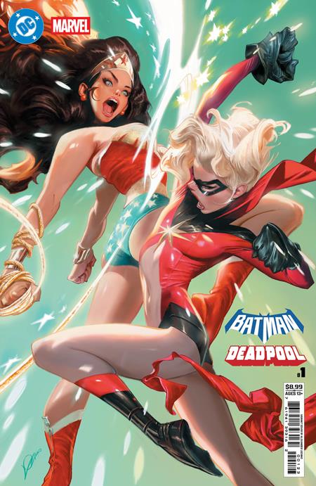 DC MARVEL BATMAN DEADPOOL #1 (ONE SHOT) CVR L ALEXANDER LOZANO WONDER WOMAN MS MARVEL CARD STOCK VAR (11/19/2025)