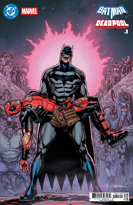DC MARVEL BATMAN DEADPOOL #1 (ONE SHOT) CVR R RYAN SOOK CRISIS ON INFINITE EARTHS 7 HOMAGE CARD STOCK VAR (11/19/2025)