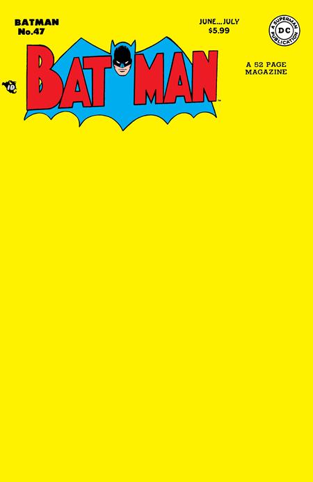 BATMAN #47 FACSIMILE EDITION CVR C BLANK CARD STOCK VAR (11/5/2025)