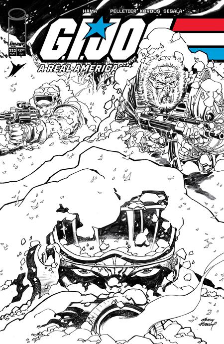 GI JOE A REAL AMERICAN HERO #322 CVR B ANDY KUBERT B&W VAR (11/12/2025)