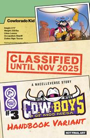 WILD WEST COW-BOYS OF MOO MESA #3 (OF 4) CVR C PATRICK SPAZIANTE HANDBOOK VAR (11/19/2025)