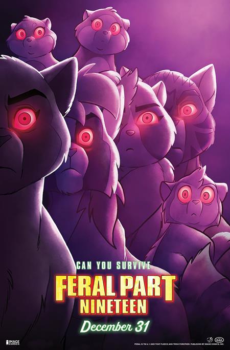 FERAL #19 CVR B TONY FLEECS & TRISH FORSTNER MOVIE POSTER HOMAGE VAR (12/31/2025)