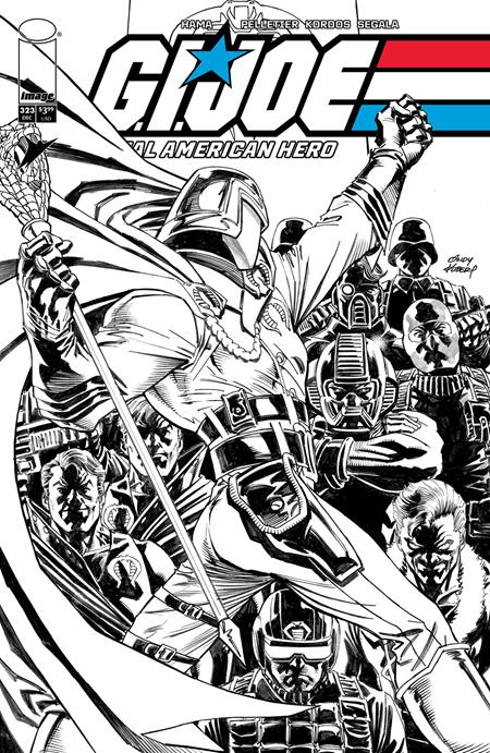 GI JOE A REAL AMERICAN HERO #323 CVR B ANDY KUBERT B&W VAR (12/10/2025)