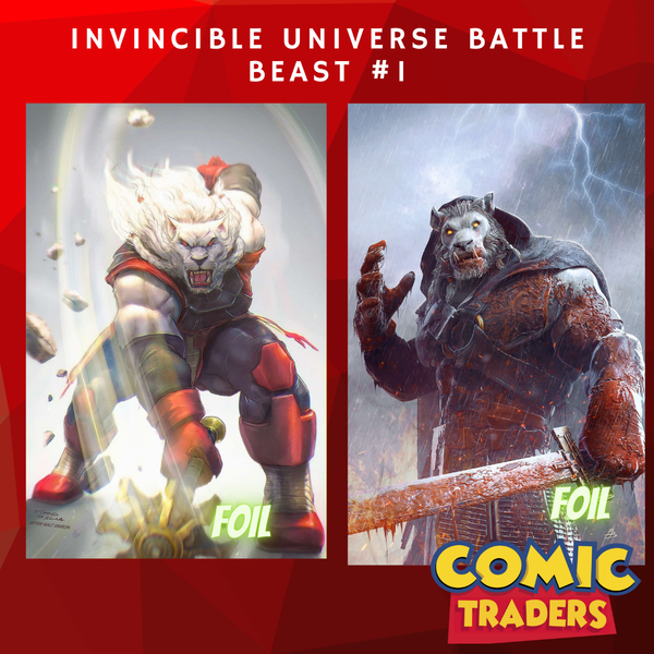 INVINCIBLE UNIVERSE BATTLE BEAST #1 DA SILVA/BARENDS VIRGIN FOIL EXCLUSIVE VARIANT 2 PACK (4/23/2025) SHIPS 5/23/2025