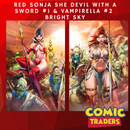 RED SONJA SHE DEVIL WITH A SWORD #1 & VAMPIRELLA #2 EXCLUSIVE "BRIGHT SKY" VIRGIN VARIANT 2 PACK (5/20/2026) SHIPS 6/20/2026 BACKISSUE