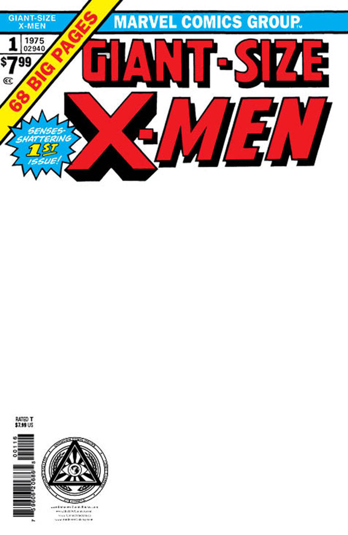 GIANT-SIZE X-MEN 1 FACSIMILE EDITION EXCLUSIVE BLANK VARIANT (8/16/202