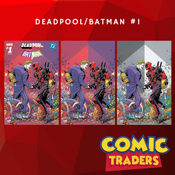 MARVEL/DC: DEADPOOL/BATMAN #1 PATRICK GLEASON EXCLUSIVE VARIANT 3 PACK (9/17/2025) SHIPS 10/17/2025