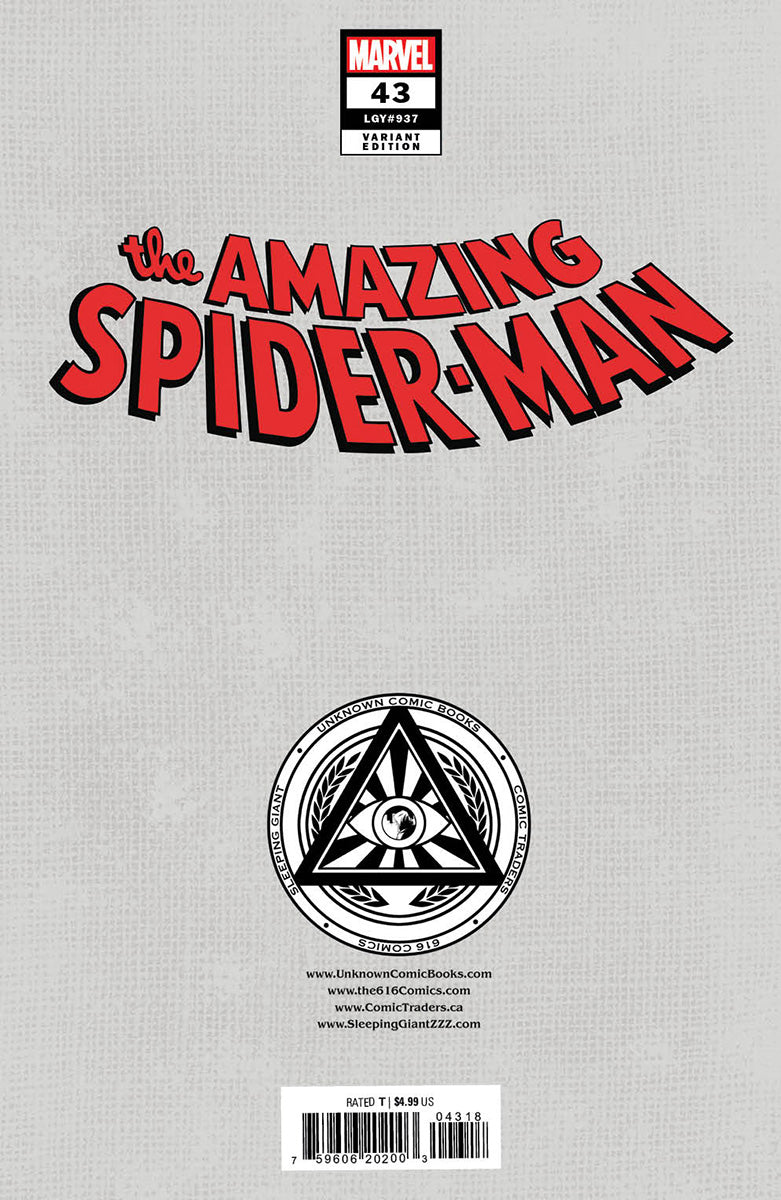 AMAZING SPIDER-MAN 43 TYLER KIRKHAM EXCLUSIVE VARIANT (2/14/2024) SHIPS 3/14/2024 BACKISSUE