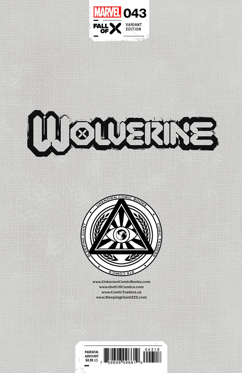 WOLVERINE 43 KAARE ANDREWS EXCLUSIVE VIRGIN VARIANT (2/14/2024) SHIPS 3/14/2024 BACKISSUE