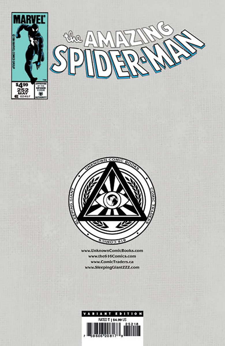 AMAZING SPIDER-MAN 252 FACSIMILE EDITION [NEW PRINTING] KAARE ANDREWS EXCLUSIVE VIRGIN VARIANT BACKISSUE