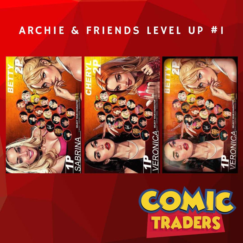 ARCHIE & FRIENDS LEVEL UP ONESHOT CEDRIC POULET EXCLUSIVE VARIANT 3 PACK (4/2/2025) SHIPS 5/2/2025