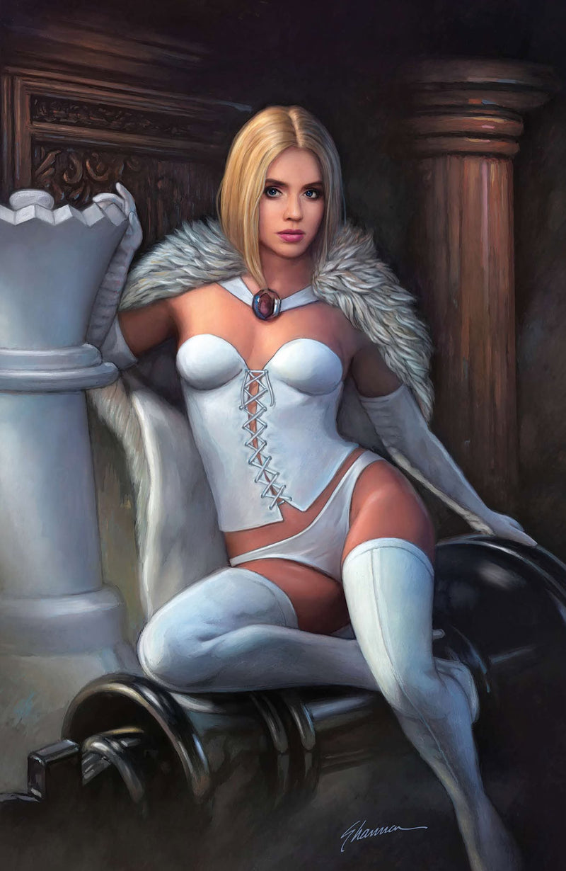 EMMA FROST: THE WHITE QUEEN #1 EMMA FROST WHITE QUEEN #1 SHANNON MAER EXCLUSIVE VIRGIN VARIANT (6/18/2025) SHIPS 7/18/2025
