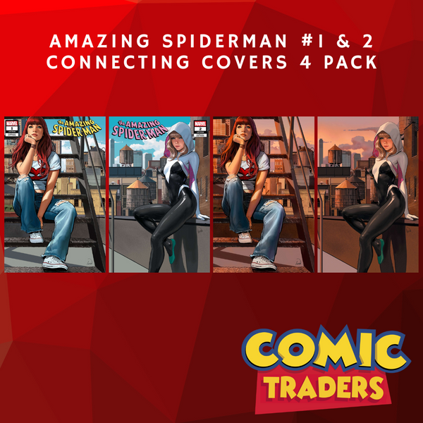 AMAZING SPIDER-MAN #1 & 2 IVAN TALAVERA EXCLUSIVE CONNECTING TRADE/VIRGIN VARIANT 4 PACK (4/23/2025) SHIPS 5/23/2025