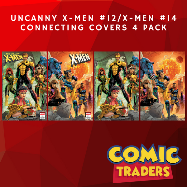 UNCANNY X-MEN #12/ X-MEN #14 TYLER KIRKHAM EXCLUSIVE CONNECTING VARIANT 4 PACK (4/2/2025) SHIPS 5/2/2025