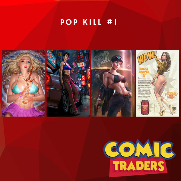 POP KILL #1 EXCLUSIVE VIRGIN VARIANT 4 PACK (12/10/2025) SHIPS 1/10/2026