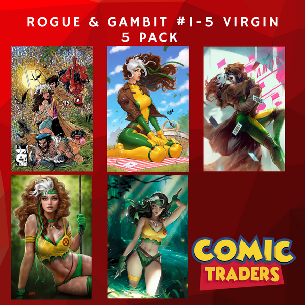 ROGUE & GAMBIT 1-5 EXCLUSIVE VIRGIN VARIANT 5 PACK (7/12/2023) SHIPS 8/12/2023 BACKISSUE