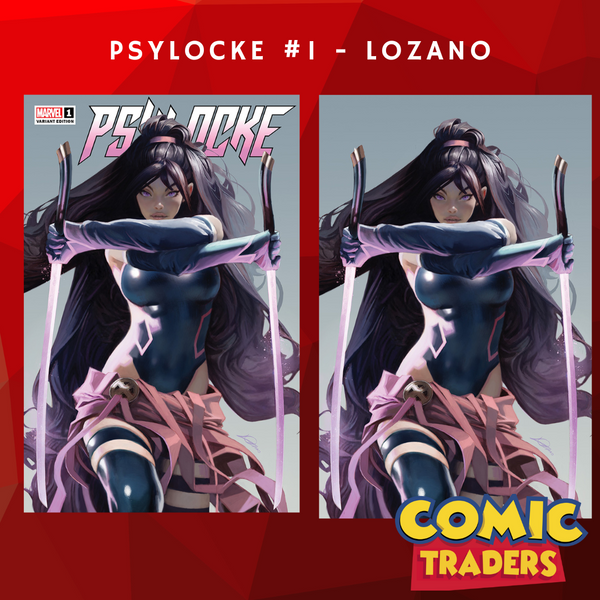 PSYLOCKE #1 ALEXANDER LOZANO EXCLUSIVE VIRGIN VARIANT 2 PACK (11/13/2024) SHIPS 12/13/2024