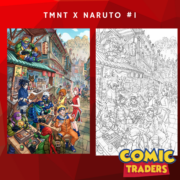 TEENAGE MUTANT NINJA TURTLES X NARUTO #1 ALAN QUAH EXCLUSIVE VIRGIN VARIANT 2 PACK (11/20/2024) SHIPS 12/20/2024