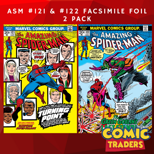 AMAZING SPIDER-MAN 121 & 122 JOHN ROMITA SR FACSIMILE EDITION FOIL EXCLUSIVE VARIANT 2 PACK (6/28/2023) SHIPS 7/19/2023 BACKISSUE