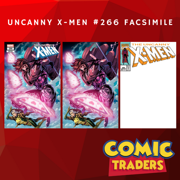 UNCANNY X-MEN #266 FACSIMILE TYLER KIRKHAM/BLANK EXCLUSIVE VARIANT 3 PACK (8/7/2024) SHIPS 9/7/2024