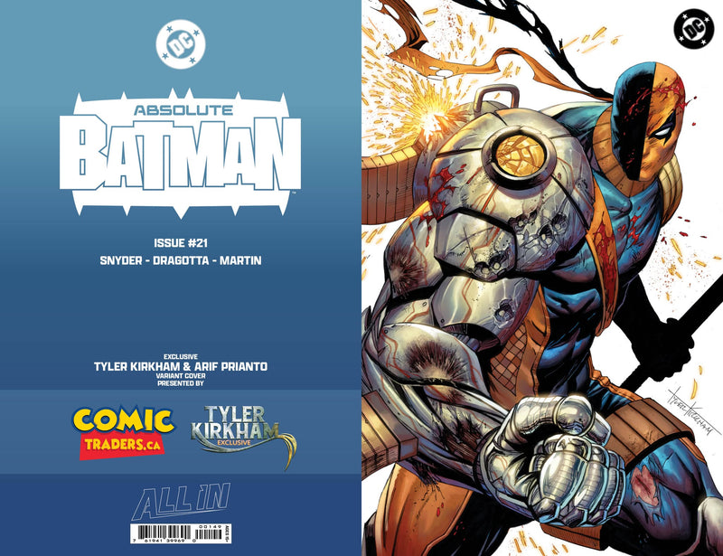 ABSOLUTE BATMAN #21 TYLER KIRKHAM EXCLUSIVE DEATHSTROKE VIRGIN FOIL VA