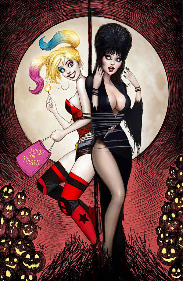 HARLEY QUINN X ELVIRA #1 NATHAN SZERDY NYCC EXCLUSIVE VIRGIN VARIANT (10/1/2025)