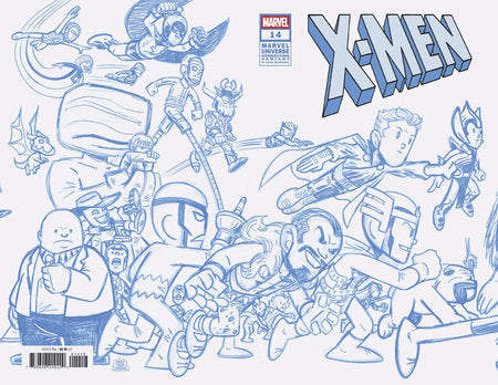 X-MEN #14 CHRIS GIARRUSSO MARVEL UNIVERSE CONNECTING BLUE LINE SKETCH VARIANT G[1:50] (4/2/2025) SHIPS 5/2/2025