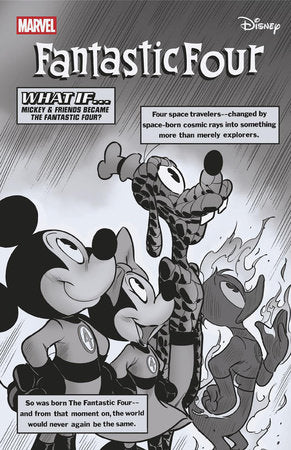 FANTASTIC FOUR #6 IVAN BIGARELLA BLACK AND WHITE DISNEY WHAT IF? FANTASTIC FOUR HOMAGE VARIANT[1:100] (12/3/2025) SHIPS 1/3/2026