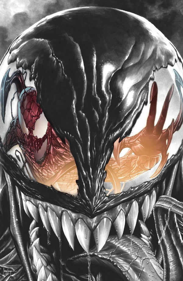 CARNAGE BLACK WHITE AND BLOOD #1 (OF 4) 2nd  PRINT MICO SAUYAN VIRGIN COLOR SPLASH ILLUMINATI EXCLUSIVE VAR (5/5/2021) SHIPS (5/21/2021) BACKISSUE