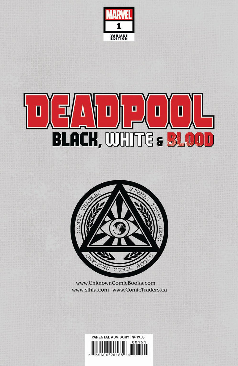 DEADPOOL BLACK WHITE BLOOD