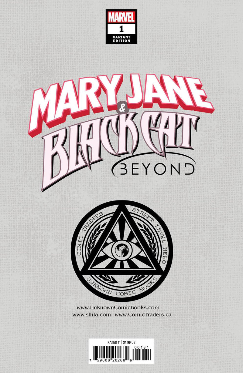 MARY JANE & BLACK CAT: BEYOND 1 MARCO TURINI UNKNOWN ILLUMINATI EXCLUSIVE (1/26/2022) SHIPS 2/16/2022 BACKISSUE
