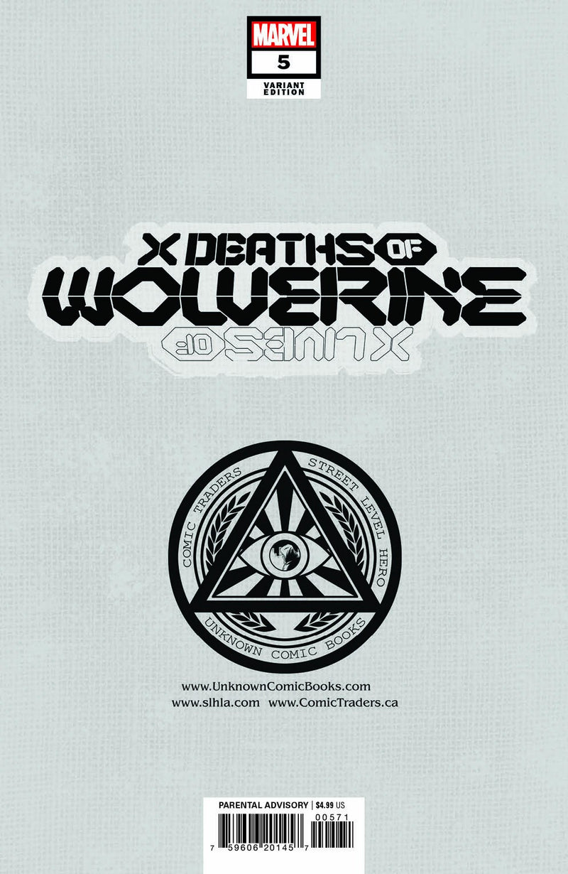 THE X LIVES / X DEATHS OF WOLVERINE 5 MARCO TURINI CONNECTING TRADE 2 PACK UNKNOWN ILLUMINATI EXCLUSIVE (3/6/2022) SHIPS 4/13/2022 BACKISSUE