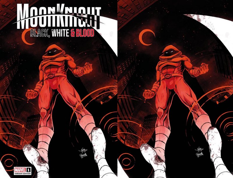 MOON KNIGHT: BLACK, WHITE & BLOOD 1 CREEES LEE 2 PACK UNKNOWN ILLUMINATI EXCLUSIVE (5/11/2022) SHIPS 5/31/2022 BACKISSUE