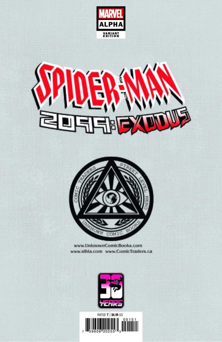 SPIDER-MAN 2099: EXODUS ALPHA 1 KAARE ANDREWS EXCLUSIVE VARIANT (5/4/2022) SHIPS 5/25/2022 BACKISSUE