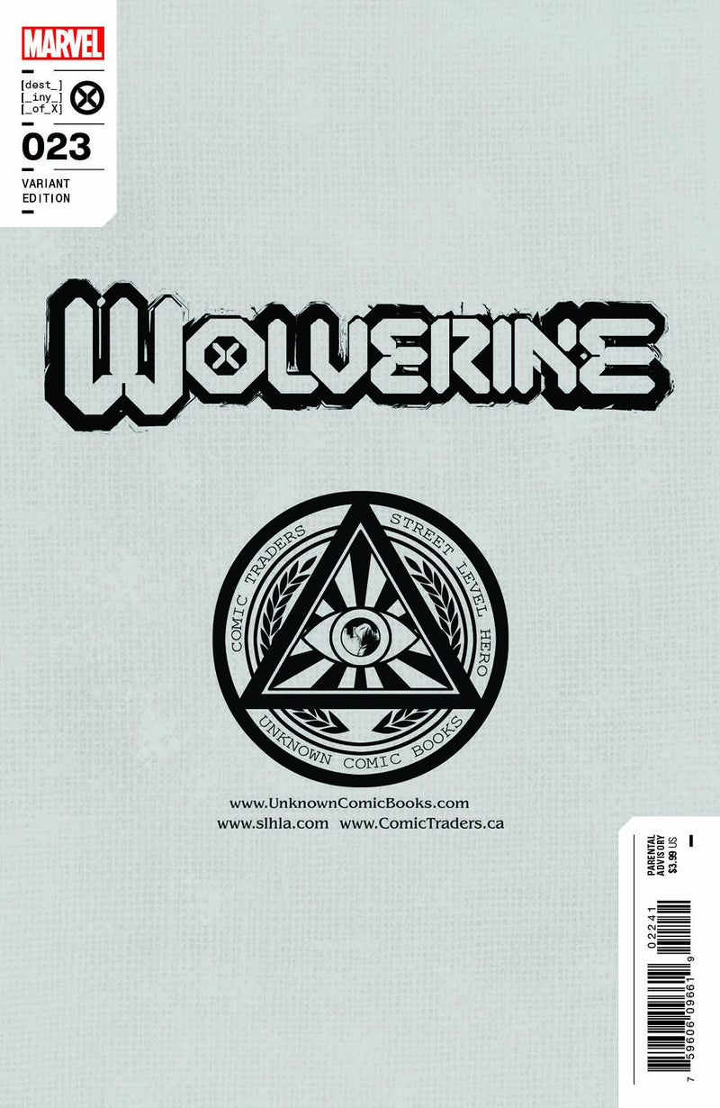 WOLVERINE 23 SCOTT WILLIAMS EXCLUSIVE VIRGIN VARIANT (7/13/2022) SHIPS 8/3/2022 BACKISSUE