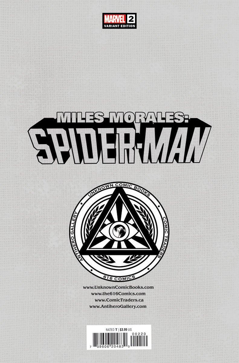 MILES MORALES: SPIDER-MAN 2 BEN HARVEY EXCLUSIVE VARIANT (1/11/2023) SHIPS 2/1/2023 BACKISSUE