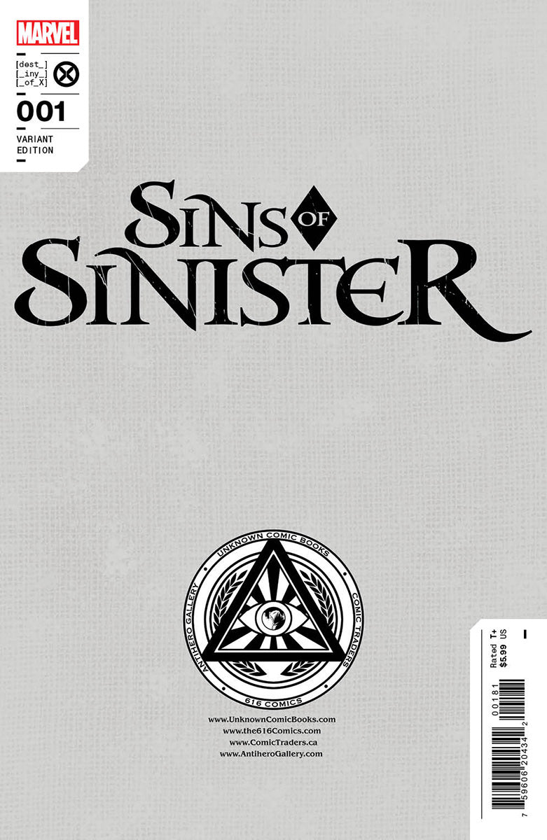SINS OF SINISTER 1 KAARE ANDREWS EXCLUSIVE VARIANT 2 PACK (1/25/2023) SHIPS 2/15/2023 BACKISSUE