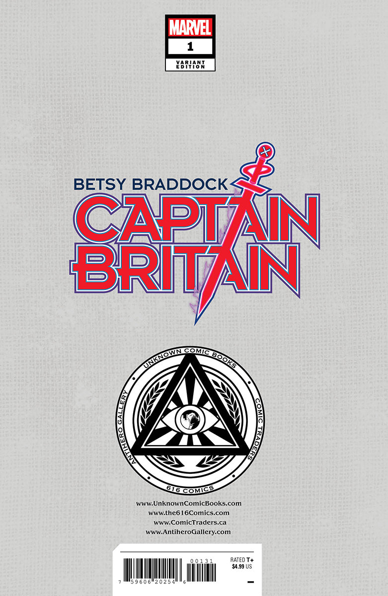 BETSY BRADDOCK: CAPTAIN BRITAIN 1 MIGUEL MERCADO EXCLUSIVE VARIANT 2 PACK (2/22/2023) SHIPS 3/15/2023 BACKISSUE