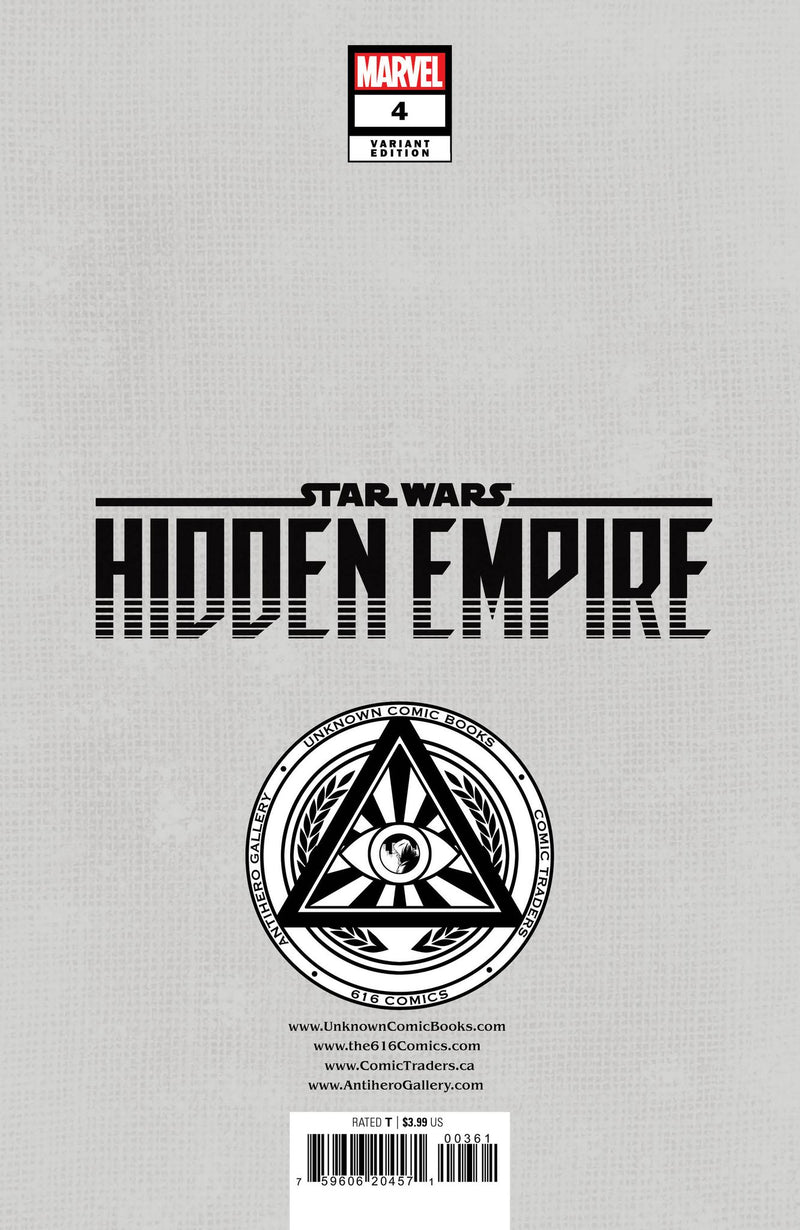 STAR WARS: HIDDEN EMPIRE 4 PATCH ZIRCHER EXCLUSIVE VARIANT 2 PACK (3/1/2023) SHIPS 3/22/2023 BACKISSUE