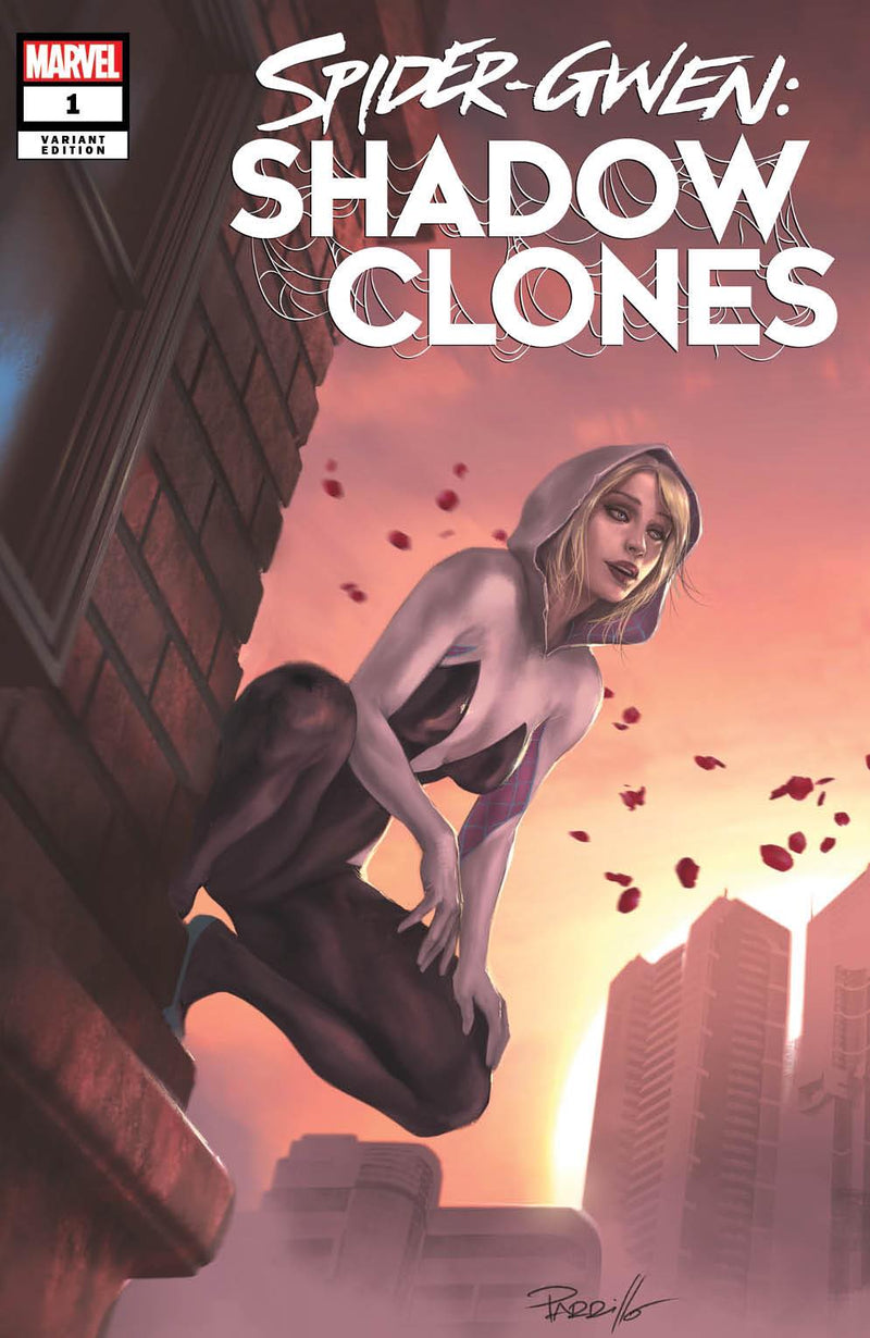 SPIDER-GWEN: SHADOW CLONES 1 LUCIO PARRILLO EXCLUSIVE VARIANT (3/1/2023) SHIPS 4/1/2023 BACKISSUE